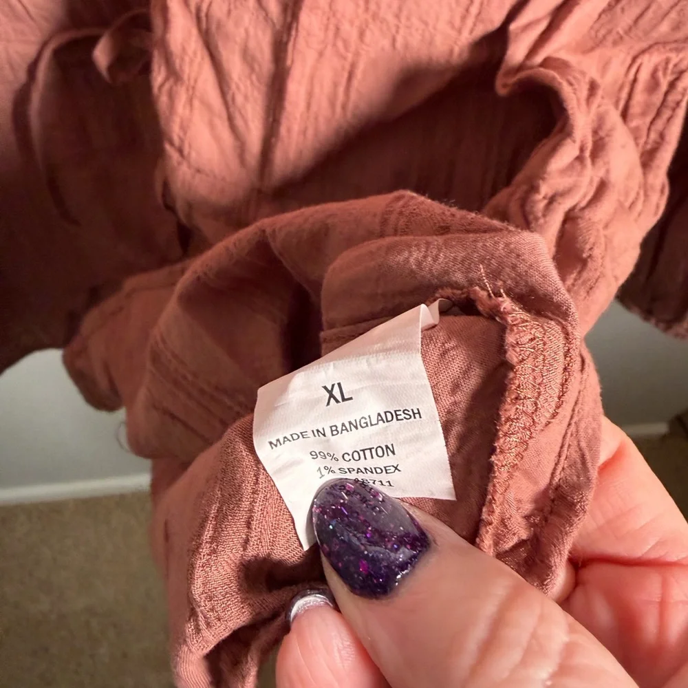 Terracotta Blouse XL New With Tags - Picture 4 of 7